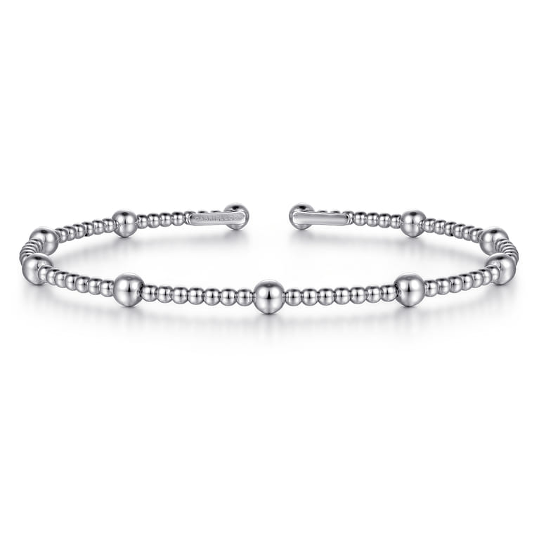 14K White Gold Bujukan Split Bangle - Shot 1