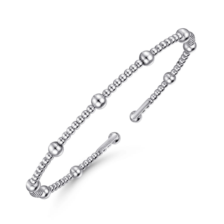 14K White Gold Bujukan Split Bangle - Shot 2