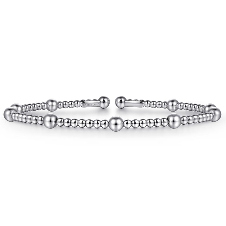 14K White Gold Bujukan Split Bangle - Shot 1
