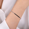 14K White Gold Bujukan Split Cuff Bracelet with Black Diamond Pave Bar - 0.4 ct