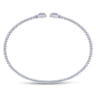 14K White Gold Bujukan Split Cuff Bracelet with Pav¿ª Diamond Squares - 0.3 ct