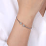 14K White Gold Bujukan Split Cuff Bracelet with Pav¿ª Diamond Squares - 0.3 ct