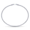 14K White Gold Bujukan Split Cuff Bracelet with Pave Diamond Hearts - 0.19 ct