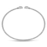 14K White Gold Bujukan Split Cuff Bracelet with Pave Diamond Squares - 0.25 ct