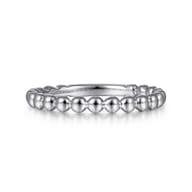 14K White Gold Bujukan Stackable Ring