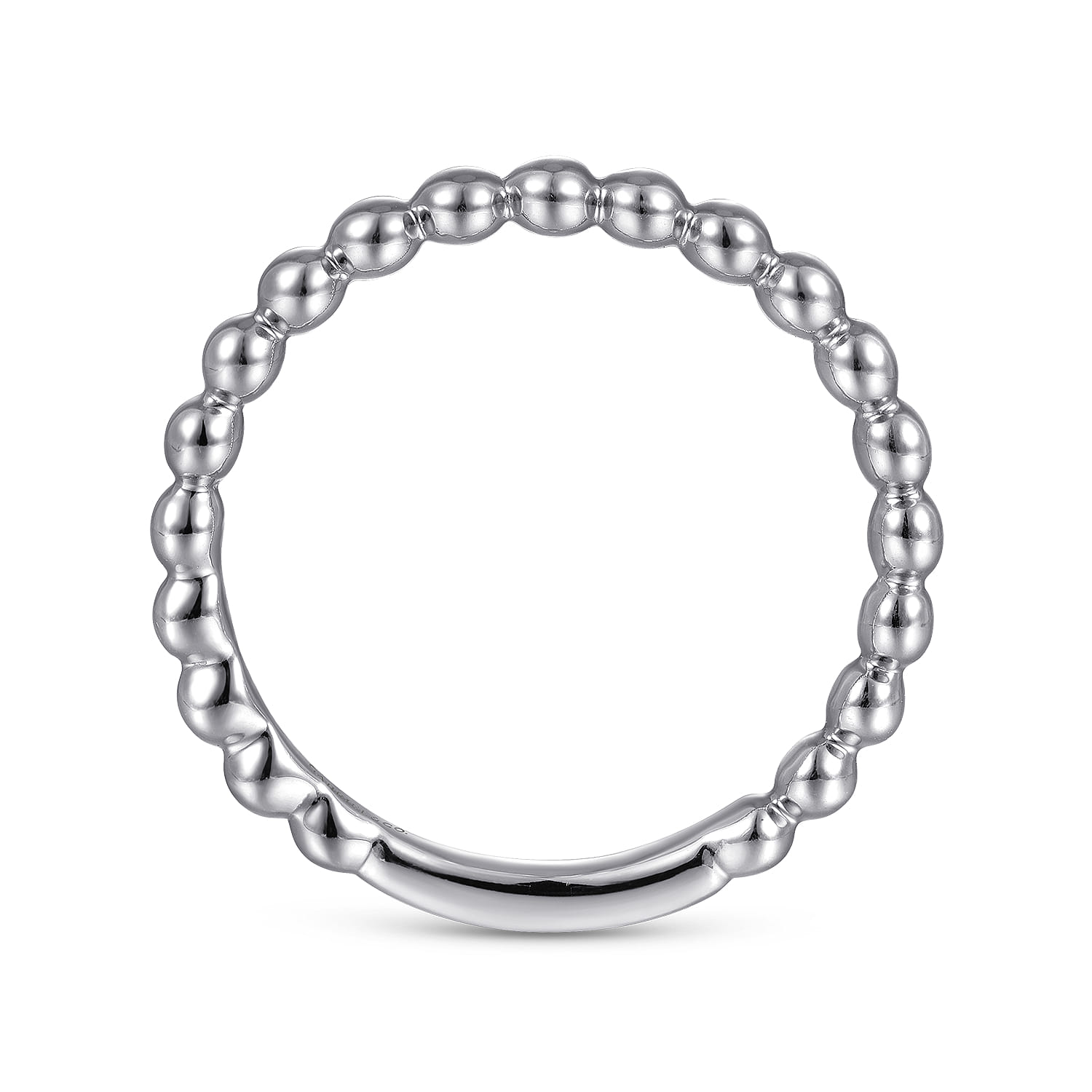 14K White Gold Bujukan Stackable Ring - Shot 2