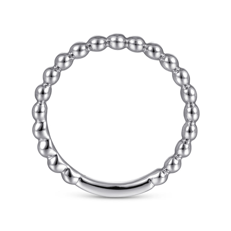 14K White Gold Bujukan Stackable Ring - Shot 2