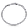 14K White Gold Bujukan Wrap Diamond Bangle - 0.75 ct