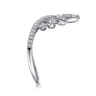 14K White Gold Bursting Diamond Chevron Ring - 0.5 ct