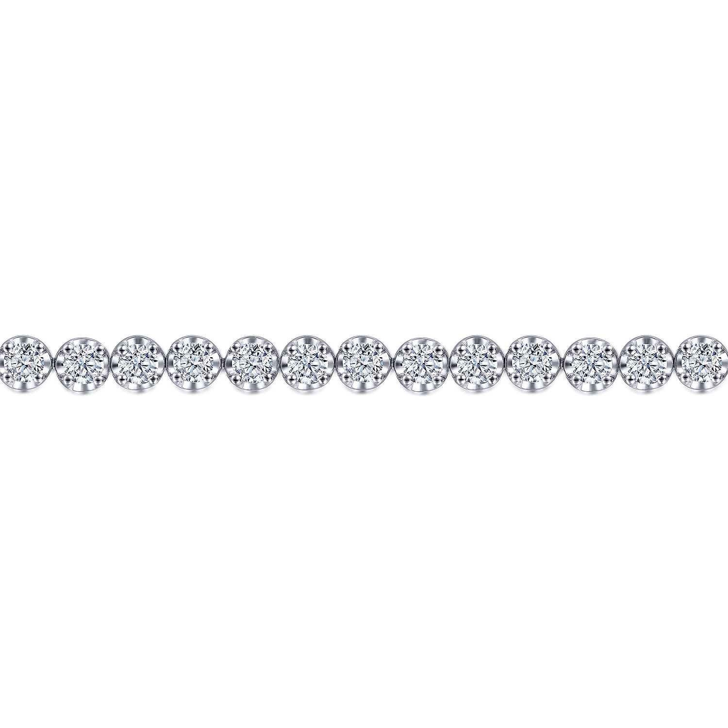 14K White Gold Buttercup Diamond Tennis Bracelet - 2.97 ct - Shot 2
