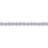 14K White Gold Buttercup Diamond Tennis Bracelet - 2.97 ct