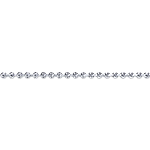 14K White Gold Buttercup Set Diamond Tennis Bracelet - 1.9 ct - Shot 2