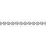 14K White Gold Buttercup Set Diamond Tennis Bracelet - 2.59 ct