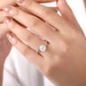 14K White Gold Bypass Pearl and Diamond Ring - 0.23 ct