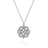 14K White Gold Celtic Knot Diamond Pendant Necklace - 0.31 ct