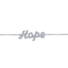 14K White Gold Chain Bracelet with Diamond Pave HOPE - 0.21 ct