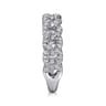 14K White Gold Chain Link Stackable Diamond Ring - 0.45 ct