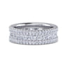 Eternity Band Wedding Ring in 14k White Gold with Round Natural Diamond at Gabriel & Co.