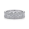 Eternity Band Wedding Ring in 14k White Gold with Round Natural Diamond at Gabriel & Co.