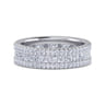 Eternity Band Wedding Ring in 14k White Gold with Round Natural Diamond at Gabriel & Co.