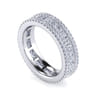 Eternity Band Wedding Ring in 14k White Gold with Round Natural Diamond at Gabriel & Co.
