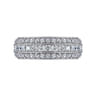 Fancy Wedding Ring in 14k White Gold with Princess Cut Natural Diamond at Gabriel & Co.