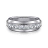 Straight Wedding Ring in 14k White Gold with  Natural Diamond at Gabriel & Co.