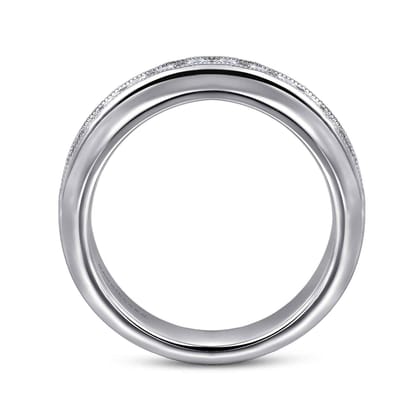 14K White Gold Channel Set Diamond Anniversary Band