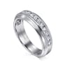 Straight Wedding Ring in 14k White Gold with  Natural Diamond at Gabriel & Co.