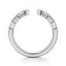 Open Ring Wedding Ring in 14k White Gold with Baguette Natural Diamond at Gabriel & Co.