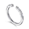 Open Ring Wedding Ring in 14k White Gold with Baguette Natural Diamond at Gabriel & Co.