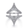 Enhancer Wedding Ring in 14k White Gold with Round Natural Diamond at Gabriel & Co.