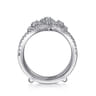 Enhancer Wedding Ring in 14k White Gold with Round Natural Diamond at Gabriel & Co.