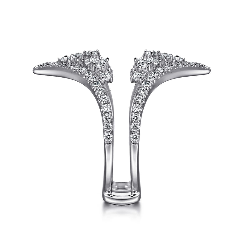Enhancer Wedding Ring in 14k White Gold with Round Natural Diamond at Gabriel & Co. - Shot 4