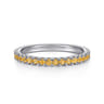 14K White Gold Citrine Stackable Ring