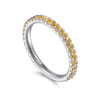 14K White Gold Citrine Stackable Ring