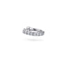 14K White Gold Classic Diamond Earcuff Earrings- No Hinge - 0.2 ct