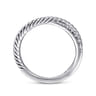 Fancy Wedding Ring in 14k White Gold with Round Natural Diamond at Gabriel & Co.