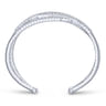 14K White Gold Criss Crossing Diamond Cuff - 1.65 ct