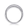 14K White Gold Criss Crossing Diamond Ring - 0.4 ct