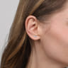14K White Gold Curved 5 Stone Diamond Stud Earrings - 0.2 ct