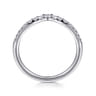 Curved Wedding Ring in 14k White Gold with Round Natural Diamond at Gabriel & Co.