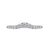 Curved Wedding Ring in 14k White Gold with Round Natural Diamond at Gabriel & Co.