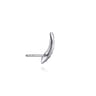14K White Gold Curved Diamond Bar Stud Earrings - 0.25 ct