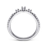 Curved Wedding Ring in 14k White Gold with Round Natural Diamond at Gabriel & Co.