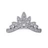 Curved Wedding Ring in 14k White Gold with Round Natural Diamond at Gabriel & Co.