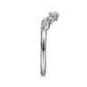 Curved Wedding Ring in 14k White Gold with Round Natural Diamond at Gabriel & Co.