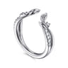 Open Ring Wedding Ring in 14k White Gold with Round Natural Diamond at Gabriel & Co.