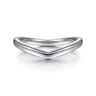 14K White Gold Curved Matching Wedding Band