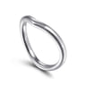 14K White Gold Curved Matching Wedding Band